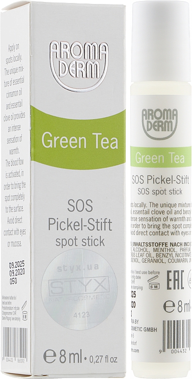 Антибактеріальний гель для обличчя - Styx Naturcosmetic Aroma Derm Green Tea SOS Spot Stick — фото N2