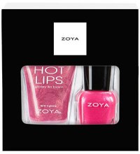 Духи, Парфюмерия, косметика Подарочный набор - Zoya Kiss At Midnight (lip gloss/15ml + nail polish/12ml)