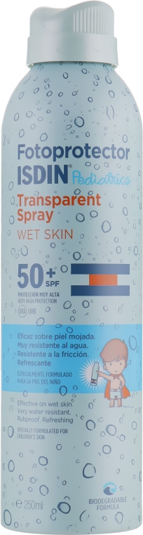 Спрей солнцезащитный для детей SPF 50+ - Isdin Fotoprotector Pediatrics Transparent Spray SPF 50+ — фото N1