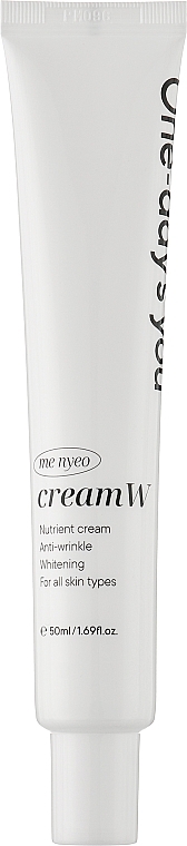 Освітлювальний крем для обличчя - One Day's You Me Nyeo Cream W — фото N1