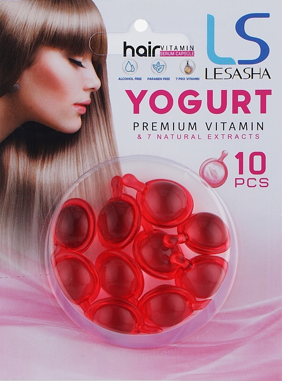 Тайські капсули для волосся з йогуртом - Lesasha Hair Serum Vitamin Yogurt — фото N5