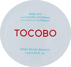 Парфумерія, косметика Багатофункціональна есенція з біфідобактеріями - Tocobo Bifida Biome Essence (пробник)