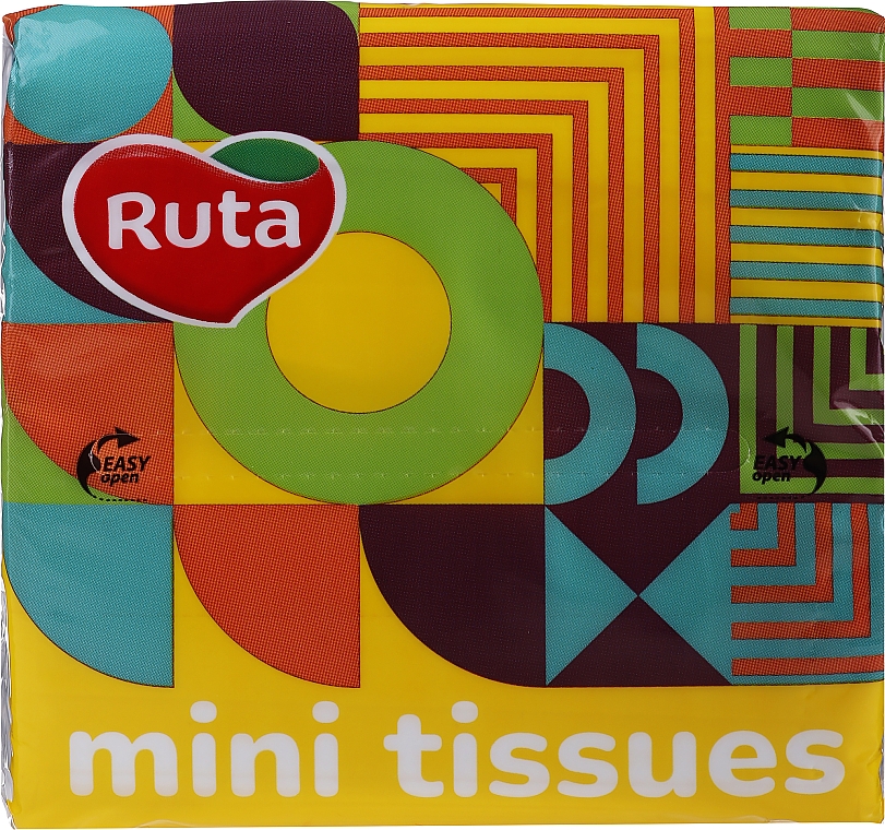 Носовички "Mini Tissues", 150 л 2 шт., без аромату - Ruta — фото N1