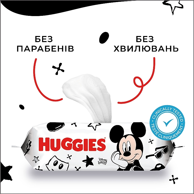 Влажные салфетки "Mickey Mouse" - Huggies BW Baby Cleancing Wipes — фото N6