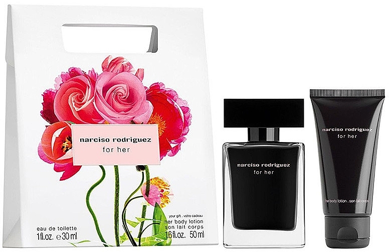 Narciso Rodriguez For Her - Набор (edt/30ml + b/lot/50ml) — фото N1
