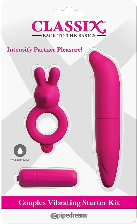 Вибрационный набор для пар, розовый - Classix Couples Vibrating Starter Kit Pink — фото N1