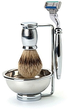 Духи, Парфюмерия, косметика Набор для бритья - Edwin Jagger Gillette Mach3 Turbo Silver Tip Badger