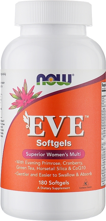 Диетическая добавка "Комплекс для женщин" в мягких капсулах - Now Eve Womans Multi — фото N3