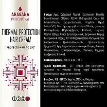ПОДАРУНОК! Крем для волосся "Термозахист до 230 ºС" - Anagana Professional Thermal Protection Hair Cream — фото N3