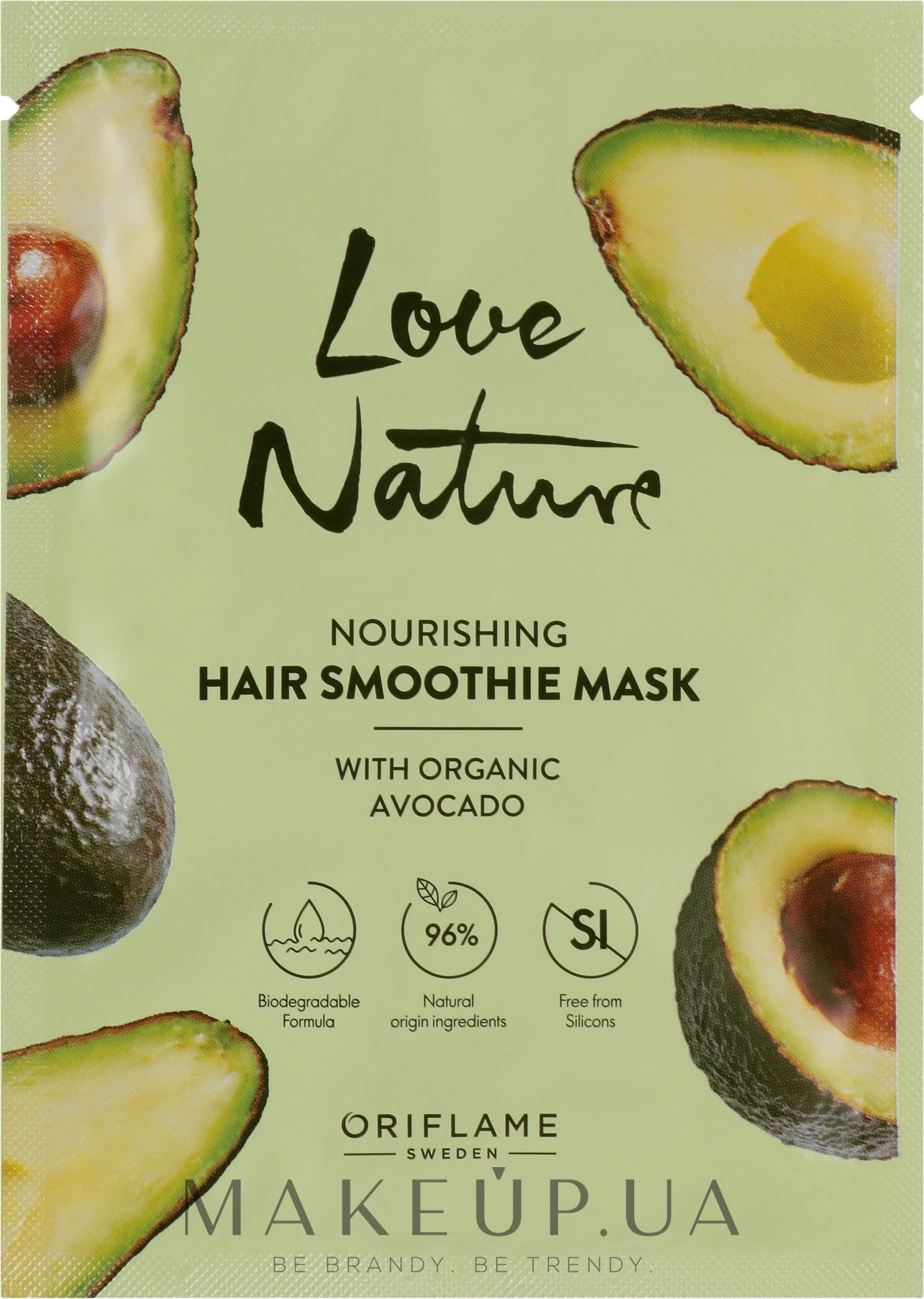 Живильна маска для волосся з авокадо - Oriflame Love Nature Nourishing Hair Smoothie Mask — фото 30ml