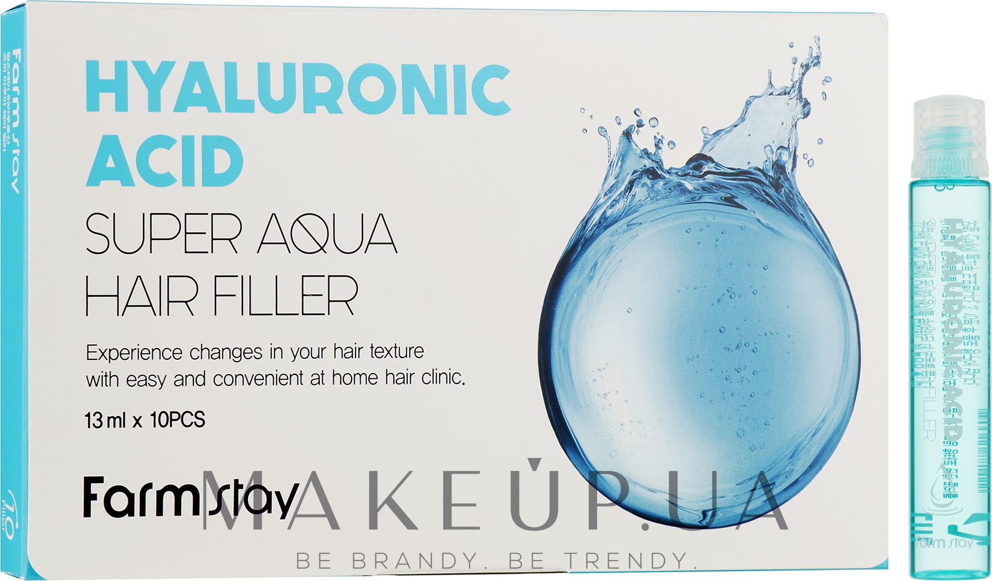 Живильний філер для волосся з гіалуроновою кислотою - Farmstay Hyaluronic Acid Super Aqua Hair Filler — фото 10x13ml