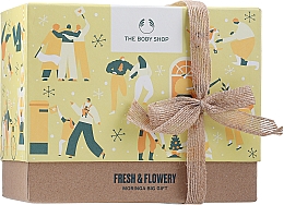 Духи, Парфюмерия, косметика Набор, 6 продуктов - The Body Shop Fresh & Flowery Moringa Big Gift Set