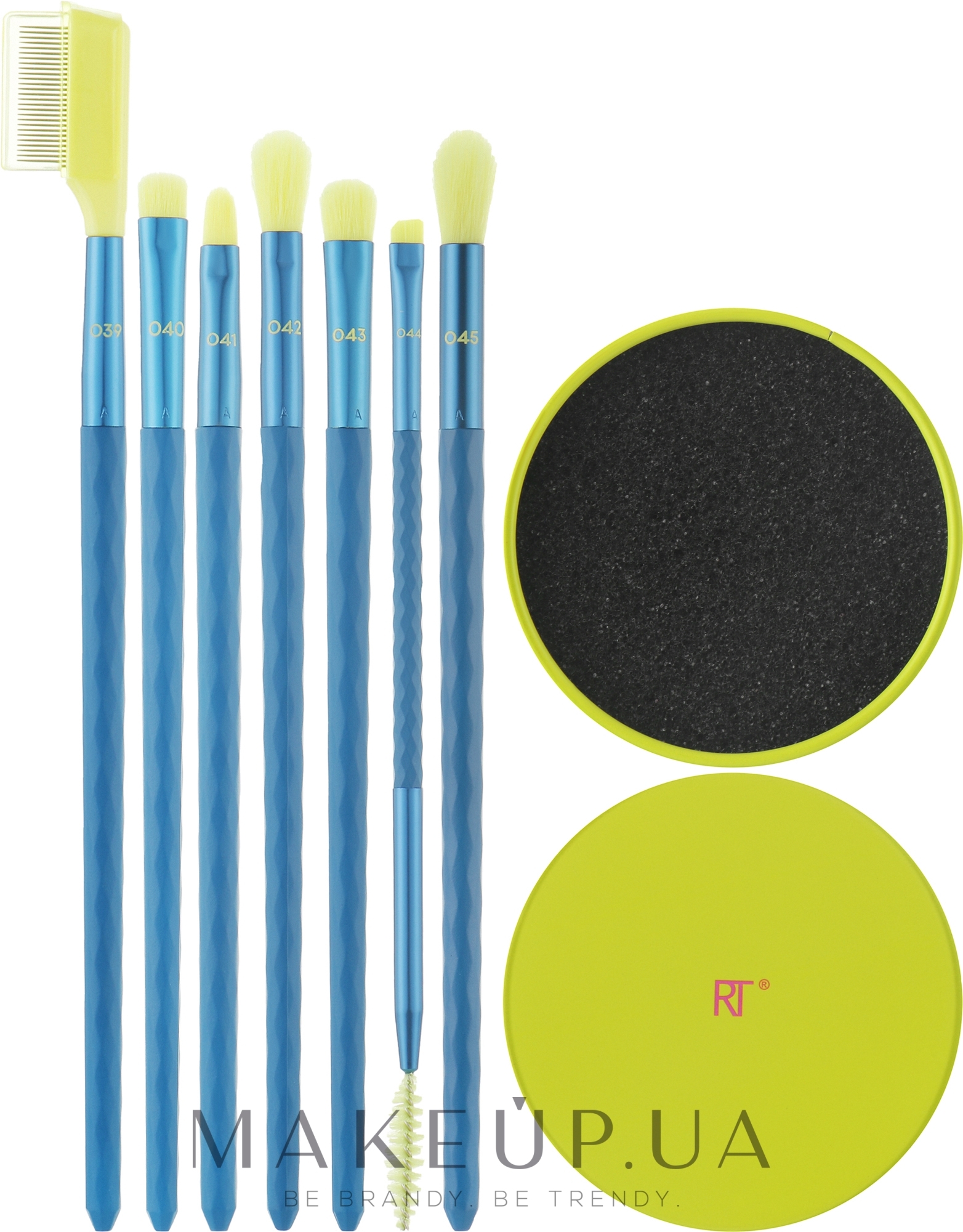 Набор кистей для глаз - Real Techniques Prism Glo Eye Brush Set Shimmer Eye Kit — фото 8шт