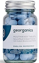 Таблетки для полоскання порожнини рота "Англійська м'ята" - Georganics Natural Mouthwash Tablets English Peppermint — фото N1