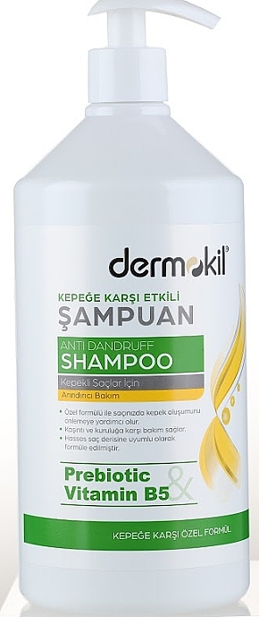 Шампунь от перхоти с пребиотиком и витамином B5 - Dermokil Prebiotic & Vitamin B5 Anti Dandruff Shampoo — фото N1