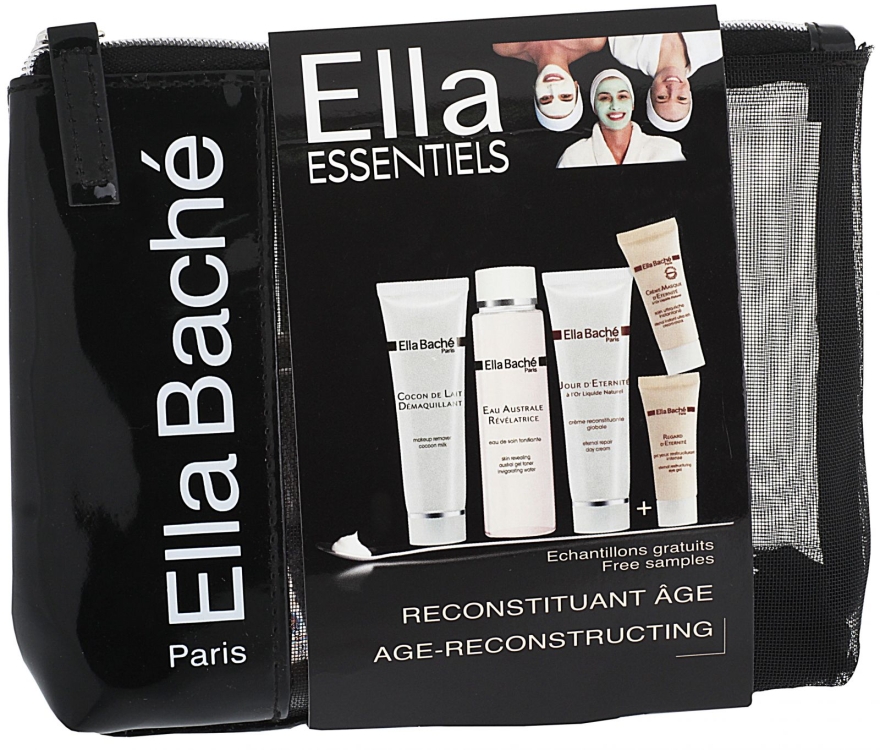 Набор "Восстановление молодости" - Ella Bache Ella Essentiels Age-Reconstructing (milk/30ml + toner/60ml + cr/30ml + mask/3ml + cr/3ml + bag)