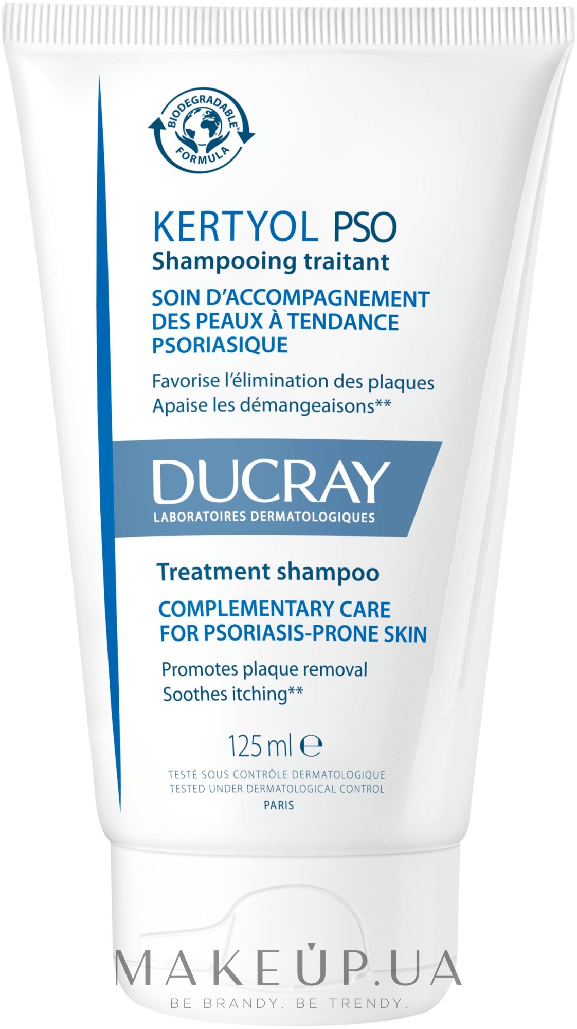 Восстанавливающий шампунь для волос - Ducray Kertyol P.S.O. Rebalancing Treatment Shampoo — фото 125ml