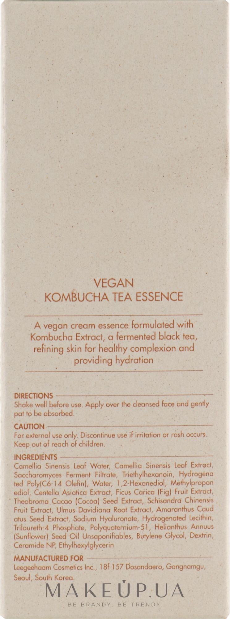 Веганська багатофункціональна кремова есенція з екстрактом комбучі й чорного чаю