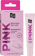 Відновлювальний бальзам для губ - AA Pink Aloes Regenerating Natural Glow Lip Balm — фото N1