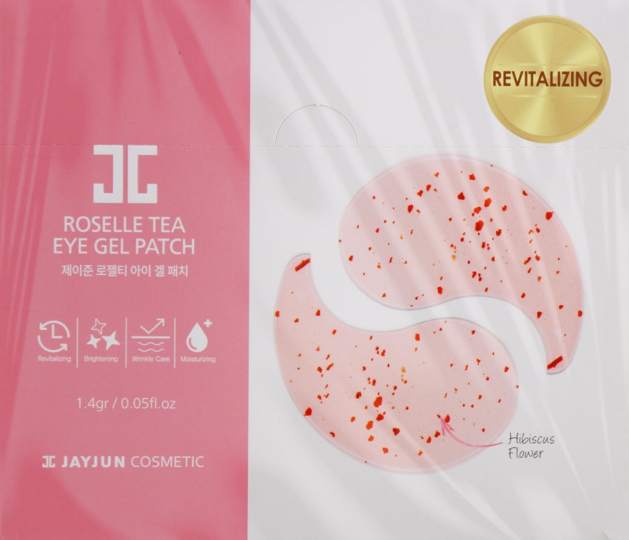 Гидрогелевые патчи с цветами гибискуса - Jayjun Roselle Tea Eye Gel Patch — фото N1