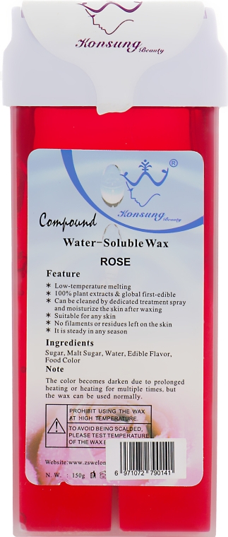 Воск для депиляции в картридже "Роза" - Konsung Beauty Rose Water Soluble Wax