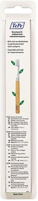 Зубна екощітка з дерев'яною ручкою та трьома насадками, зелена - TePe Choice Soft Toothbrush — фото N6
