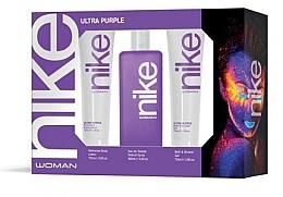 Парфумерія, косметика Nike Woman Ultra Purple - Набір (edp/100ml + sh/gel/75ml + milk/75ml)