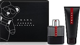 Духи, Парфюмерия, косметика Prada Luna Rossa Carbon - Набор (edt/50ml + sh/gel/100ml)