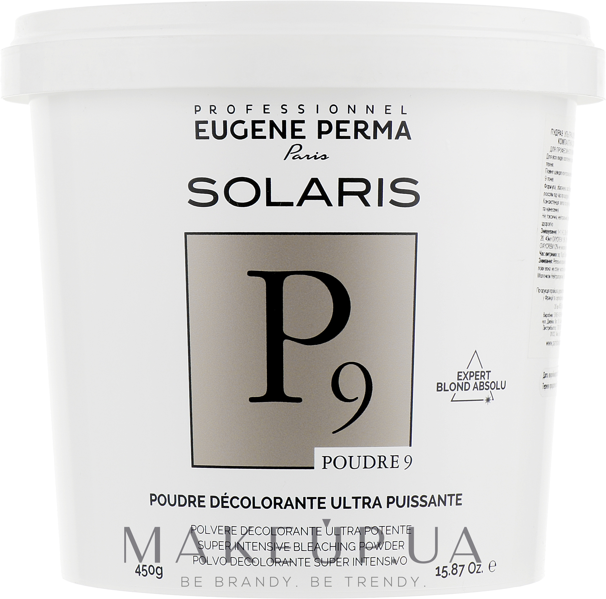 Осветляющая пудра для волос - Eugene Perma Solaris Poudre 9 — фото 450g