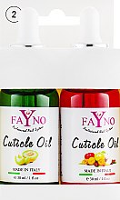 Парфумерія, косметика Набір олій для кутикули №2 "Диня+фруктовий мікс" - Fayno Cuticle Oil (oil/2x30ml)