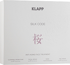 Парфумерія, косметика Набір для процедури омолодження обличчя - Klapp Silk Code Treatment (foam 10 ml + ser 6 ml + mask + cr 10 ml + brush)