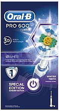 Електрична зубна щітка - Oral-B Pro 600 White & Clean — фото N1