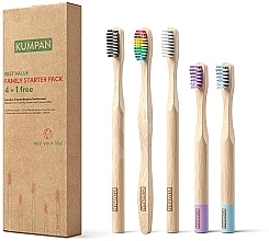 Парфумерія, косметика Набір зубних щіток, AS06, 5 шт. - Kumpan Family Starter Pack