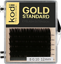 Парфумерія, косметика Накладні вії Gold Standart B 0.10 (6 рядів: 12 мм) - Kodi Professional