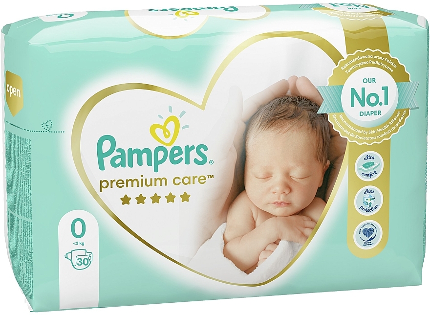 Підгузки Pampers Premium Care Newborn (до 3 кг), 30 шт. - Pampers — фото N3