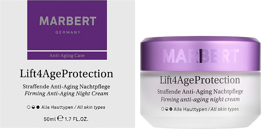 Зміцнювальний нічний крем - Marbert Lift4Age Protection Straffende Anti-Aging Night Care — фото N2