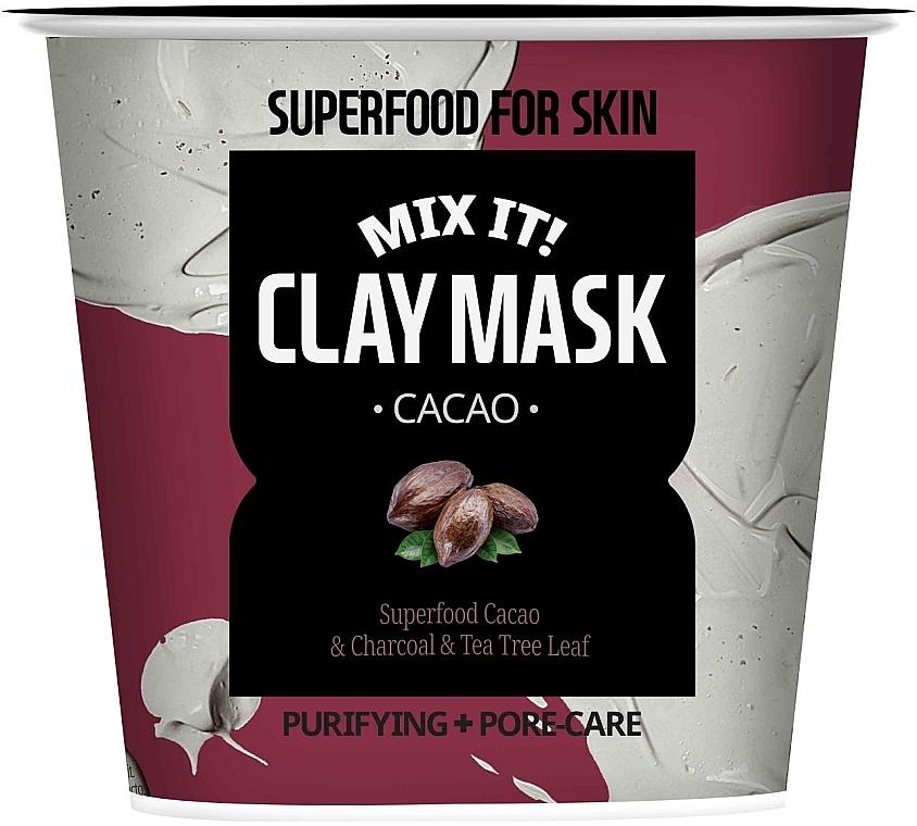Глиняна очищувальна маска з екстрактом какао - Superfood for Skin MIX IT! Clay Mask Cacao — фото N1