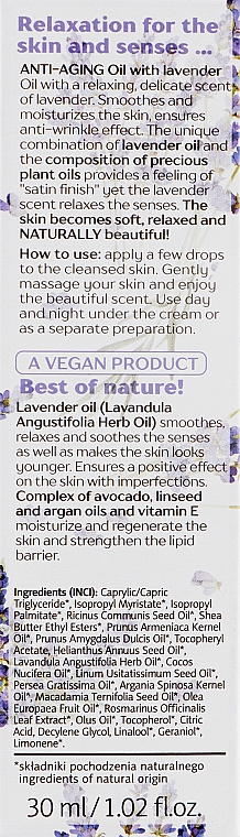 Масло лаванды для лица - FlosLek Lavender Anti-Aging Oil — фото N3