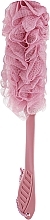 Губка банна масажна 9110, з довгою ручкою, 45 см, рожева - Titania — фото N1
