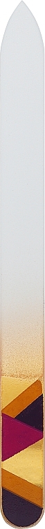 Пилочка для ногтей "Szklany M-Wzory", 74684, оранжевая - Top Choice — фото N1