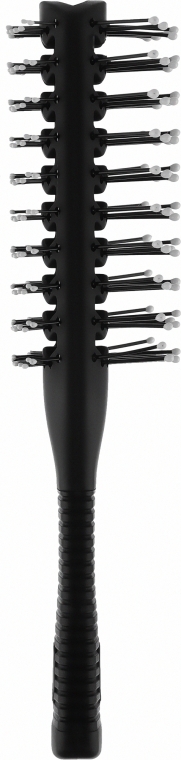 Двусторонняя щетка для волос "Rubberize", черная - Comair — фото N2