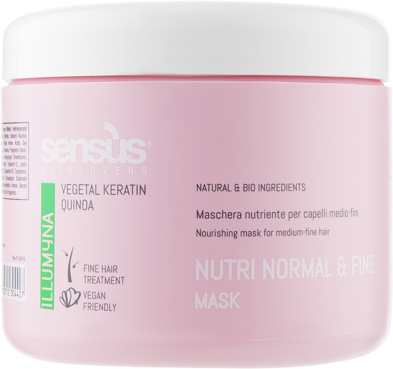 Маска для питания тонких сухих волос - Sensus Nutri Normal & Fine Mask 