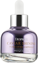Сироватка з екстрактом ікри для сяйва шкіри - Deoproce Caviar Shining Turn Over Ampoule — фото N2