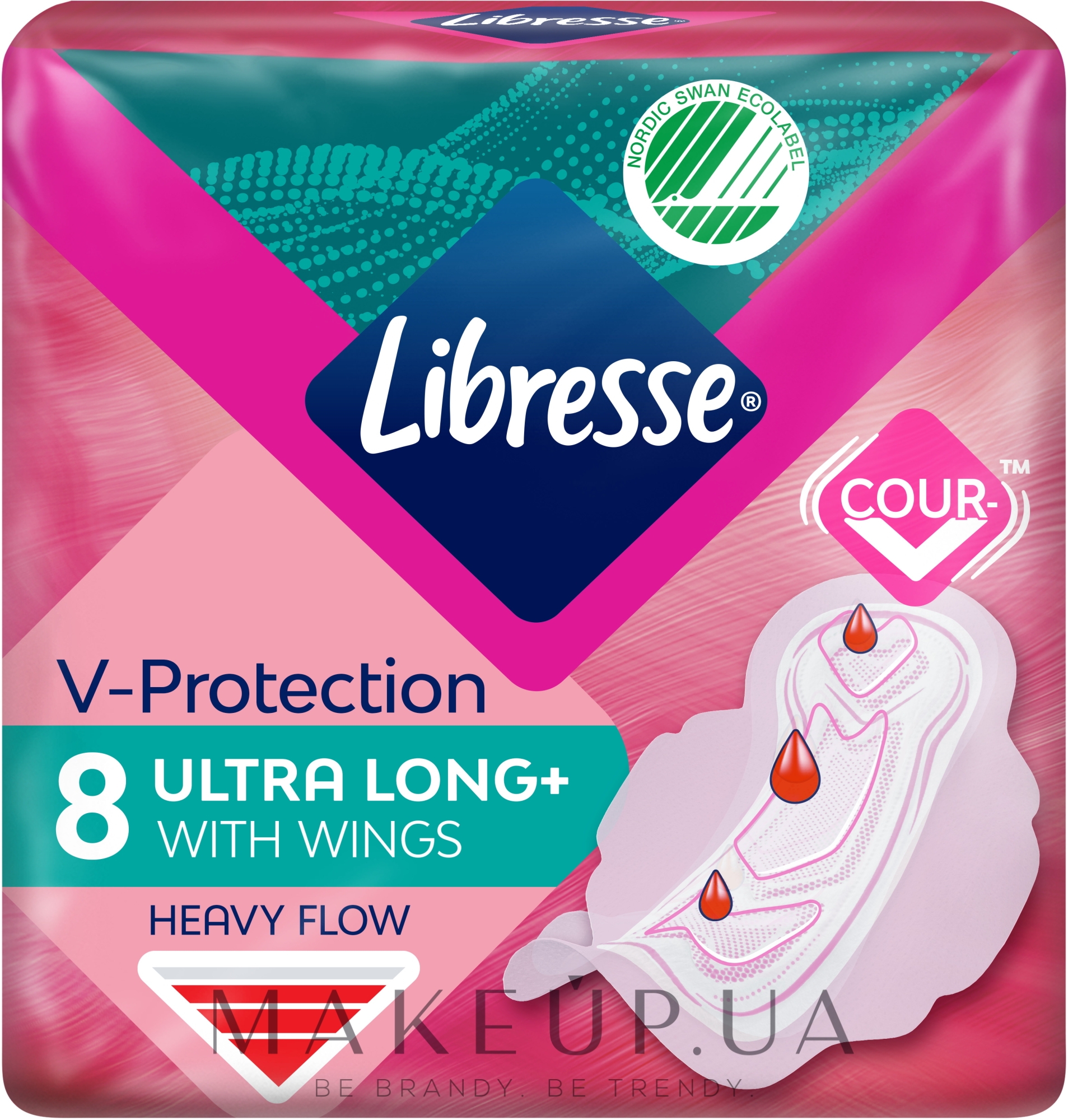 Гігієнічні прокладки Ultra Long з крильцями, подовжені, 8 шт - Libresse Ultra Thin Super Soft — фото 8шт