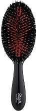 Парфумерія, косметика Щітка для волосся з натуральною щетиною велика, 22,5 см, чорно-червона - Janeke Black Hairbrush
