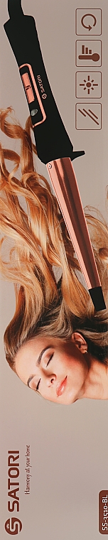 Плойка для волосся, чорні - Satori SS-3510-BL — фото N2