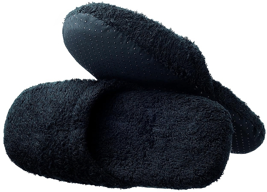 Капці чоловічі, чорні - Hydrea London Luxury Cotton Slippers — фото N2