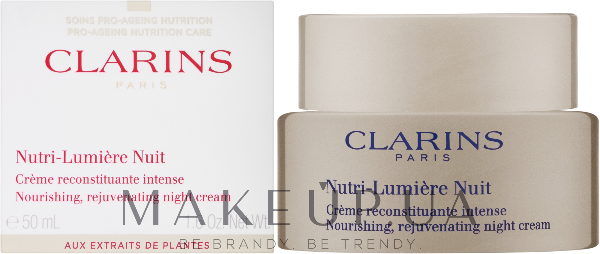 Нічний омолоджувальний крем - Clarins Nutri-Lumière Nuit Nourishing Rejuvenating Night Cream — фото 50ml