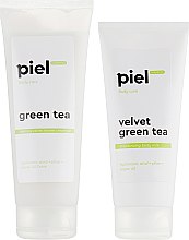 Набір "Очищення і догляд за шкірою тіла" - Piel Cosmetics Velvet Green Tea Set (sh/gel/250ml + b/milk/200ml) — фото N2