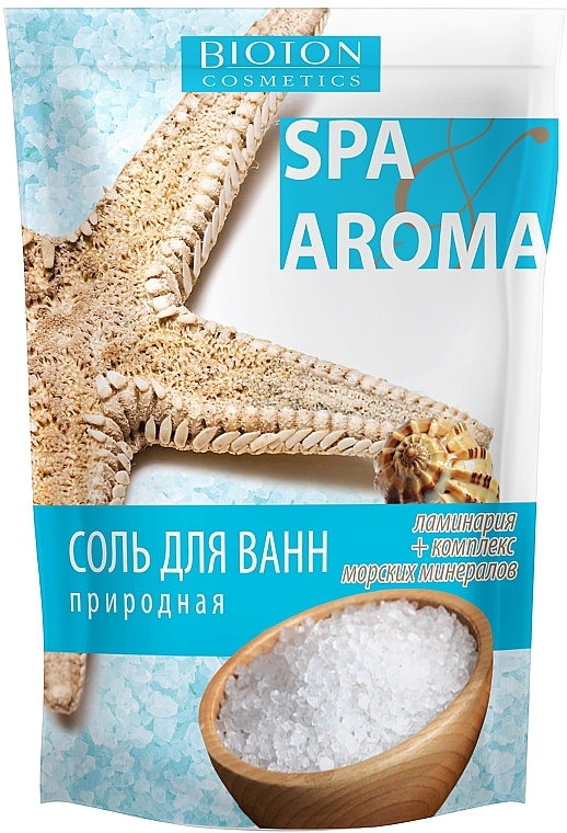 Природна морська сіль для ванн, з екстрактом ламінарії та комплексом морських мінералів - Bioton Cosmetics Sea Salt — фото N1